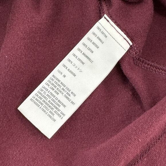 Y2K Hollister Long Sleeve Shirt Mens Size Small Burgundy Surf Thick Stretch - Picture 4 of 8